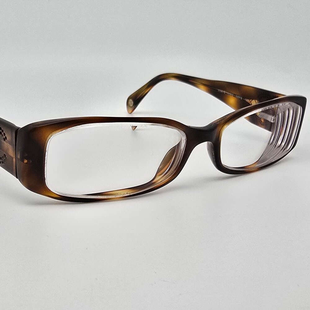 Chanel 3096-B c. 502 Tortoise Rhinestone Eyeglasses Frame w Flexhinge Italy 52mm - Picture 6 of 14
